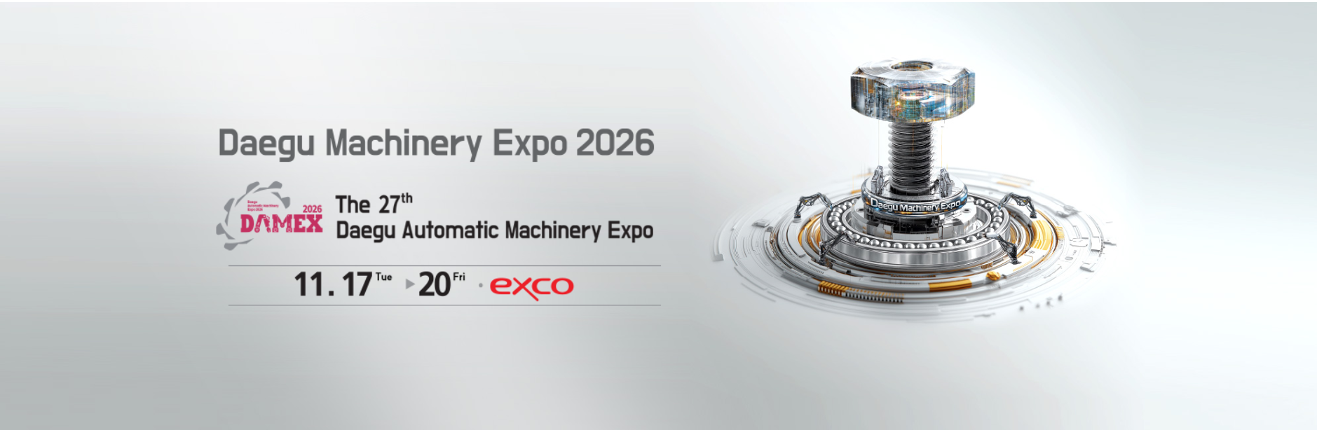 DAMEX 2026 | 17–20 November 2026 | Daegu, South Korea | Booth No. D843